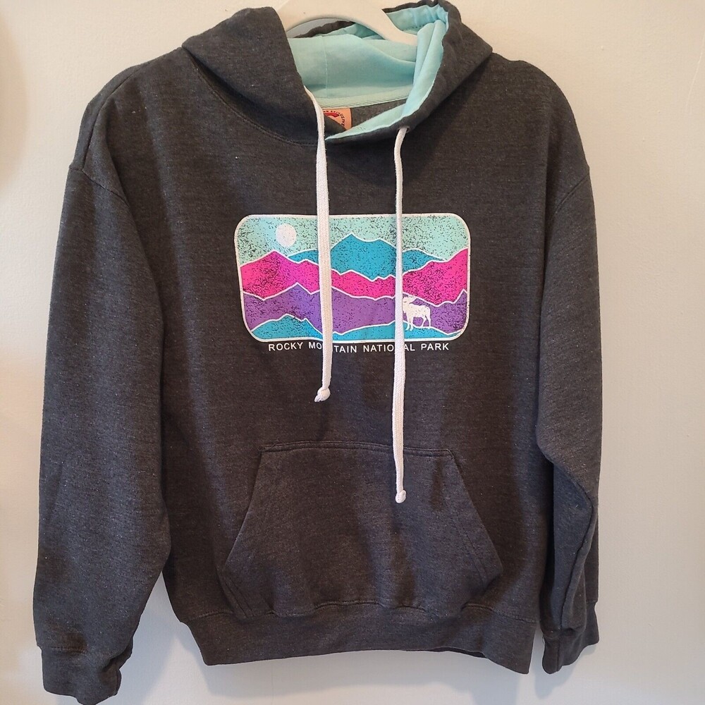 Rocky Mountain Park Estes Exclusive Gray Hoodie Women Medium